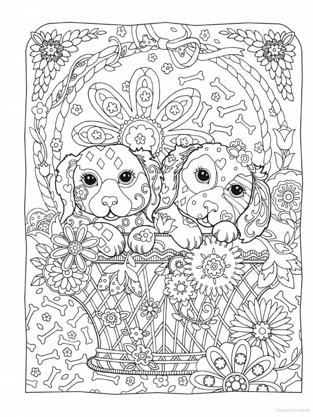 Fascinating anti-stress coloring book for girls 8 years old