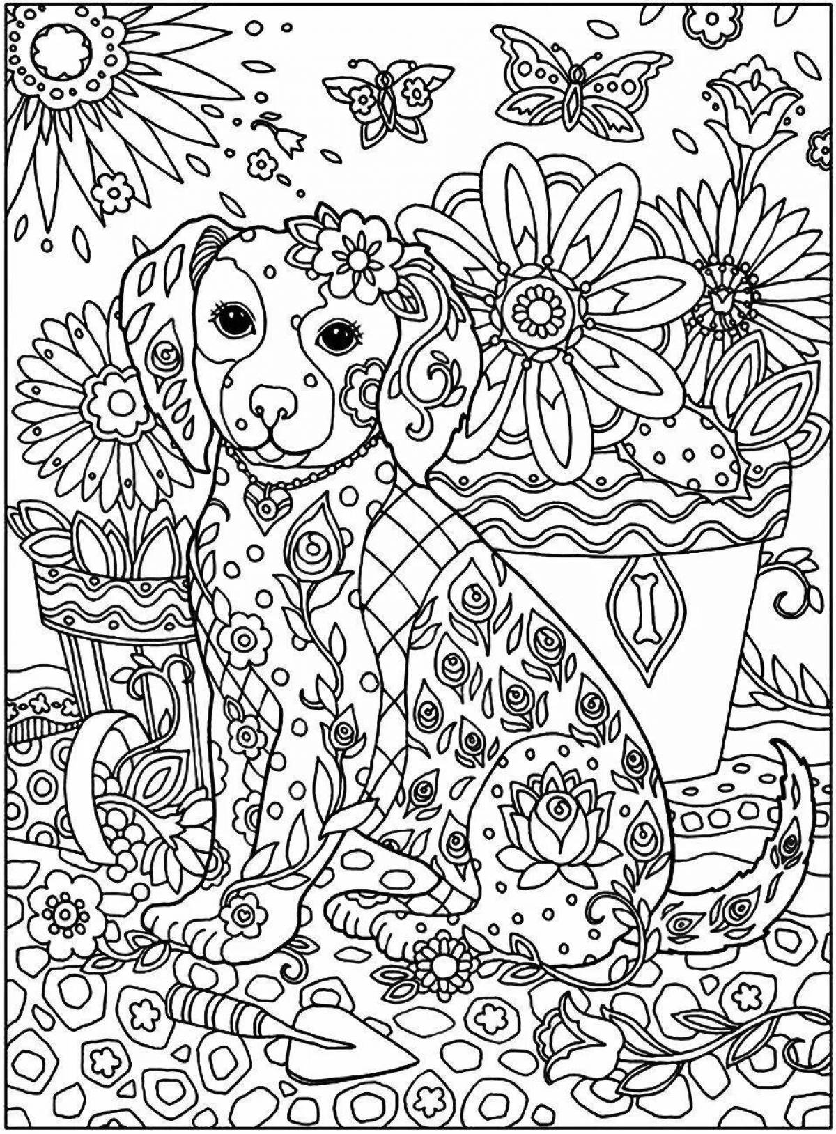 Colourful antistress coloring book for girls 8 years old