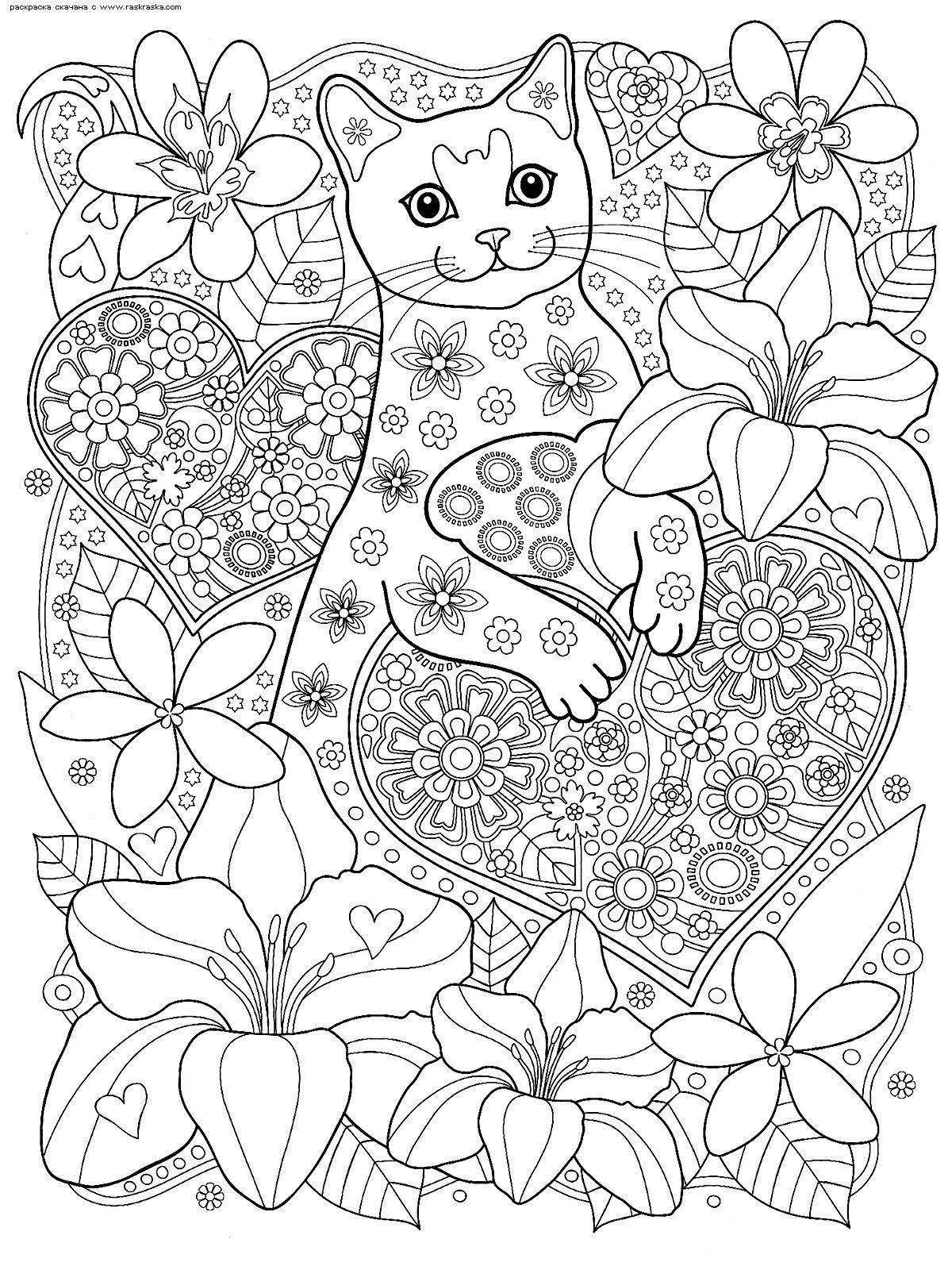 Violent antistress coloring book for girls 8 years old