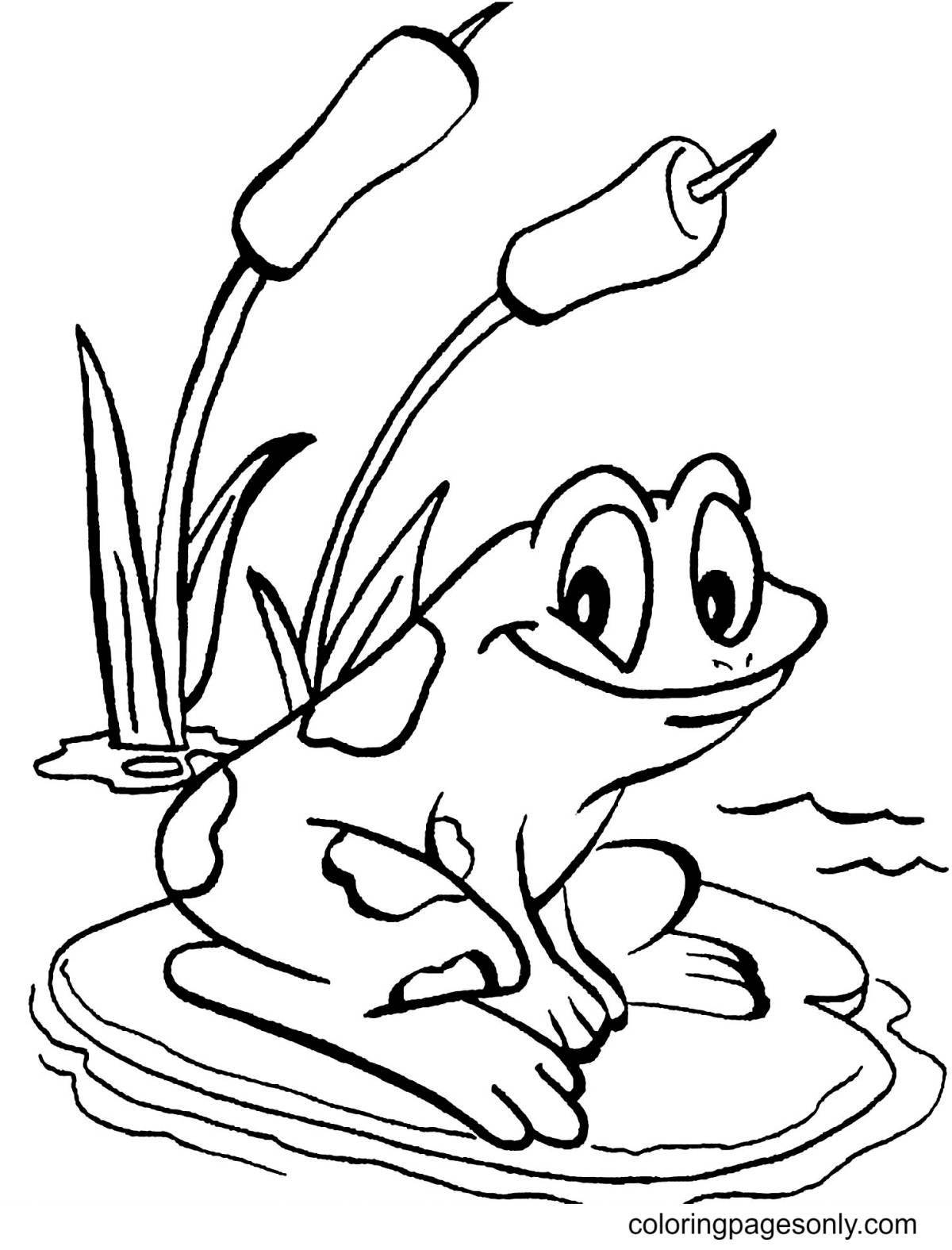 A fun travel frog coloring book for kids