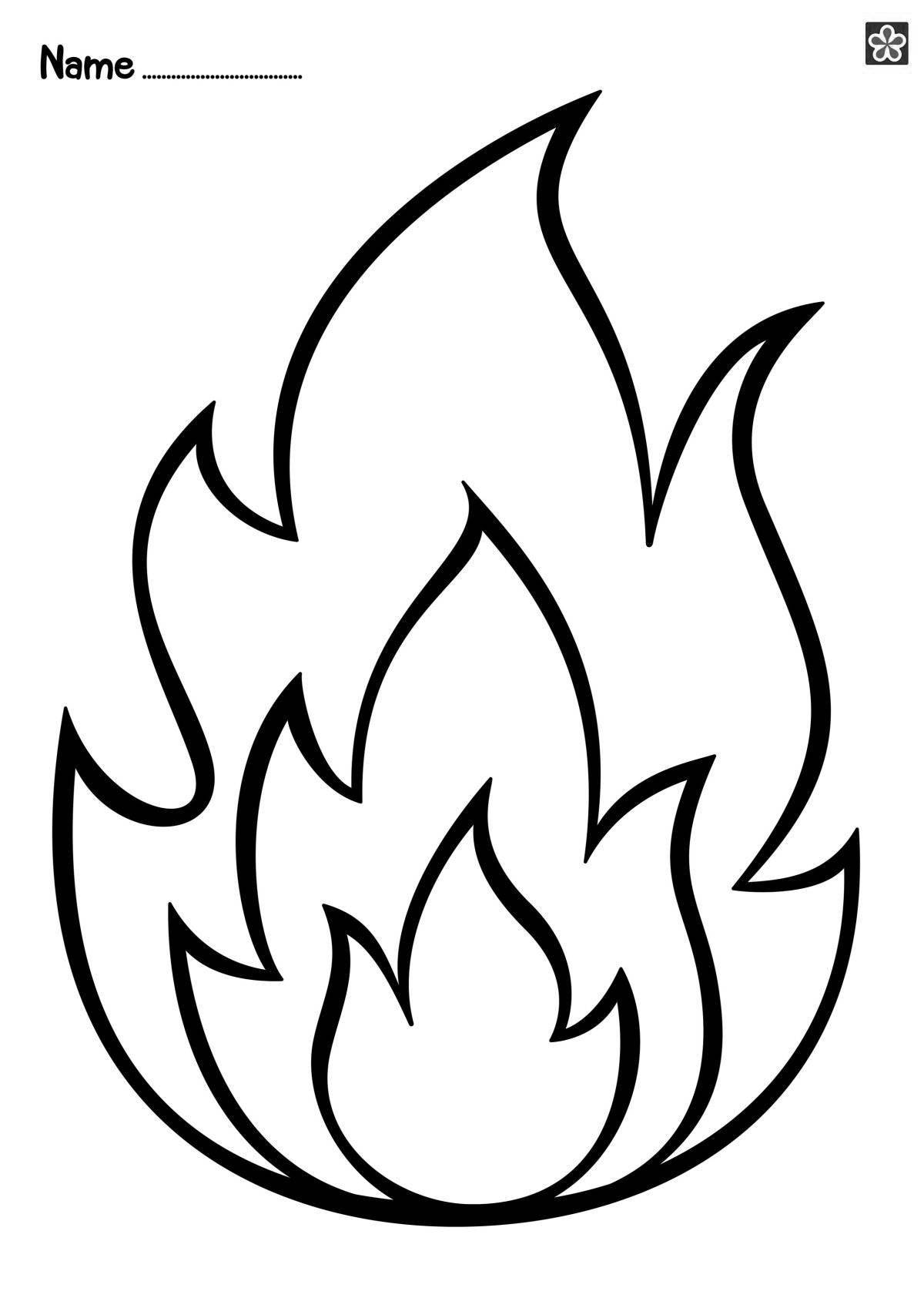 Crazy fire coloring book for 3-4 year olds