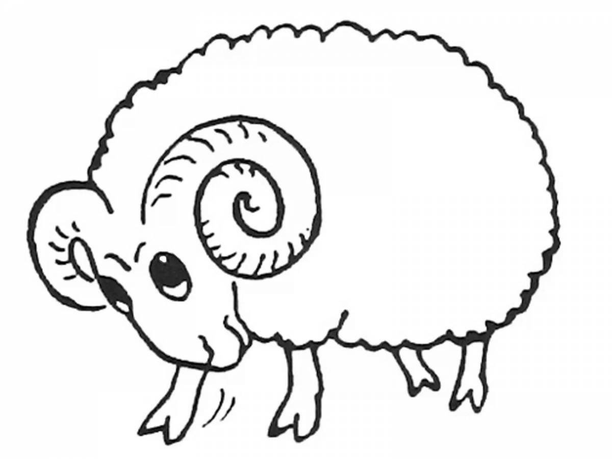 Whimsical lamb coloring book for 3-4 year olds