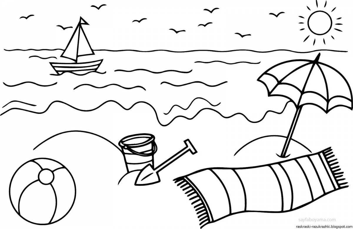 Exquisite marine coloring book for 6-7 year olds