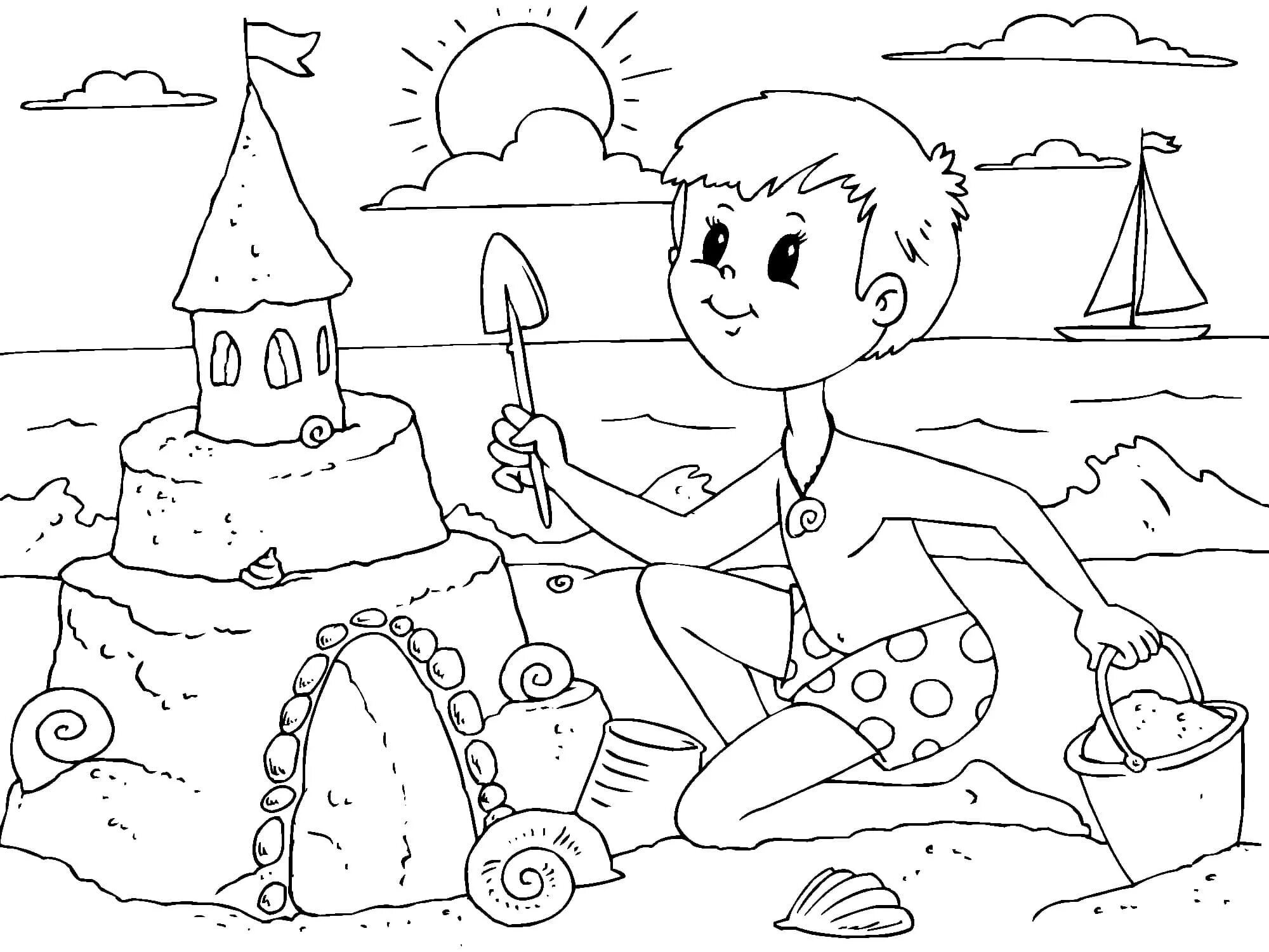 Great marine coloring book for 6-7 year olds