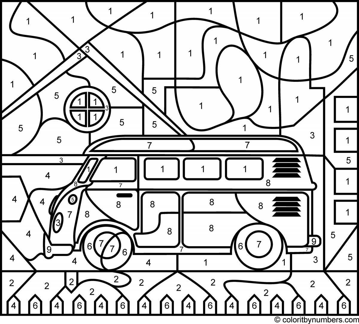 Color-explosion coloring page digital for children 6-7 years old