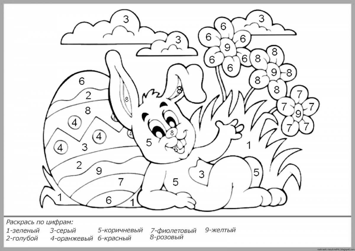 Color-crazy coloring page digital for children 6-7 years old