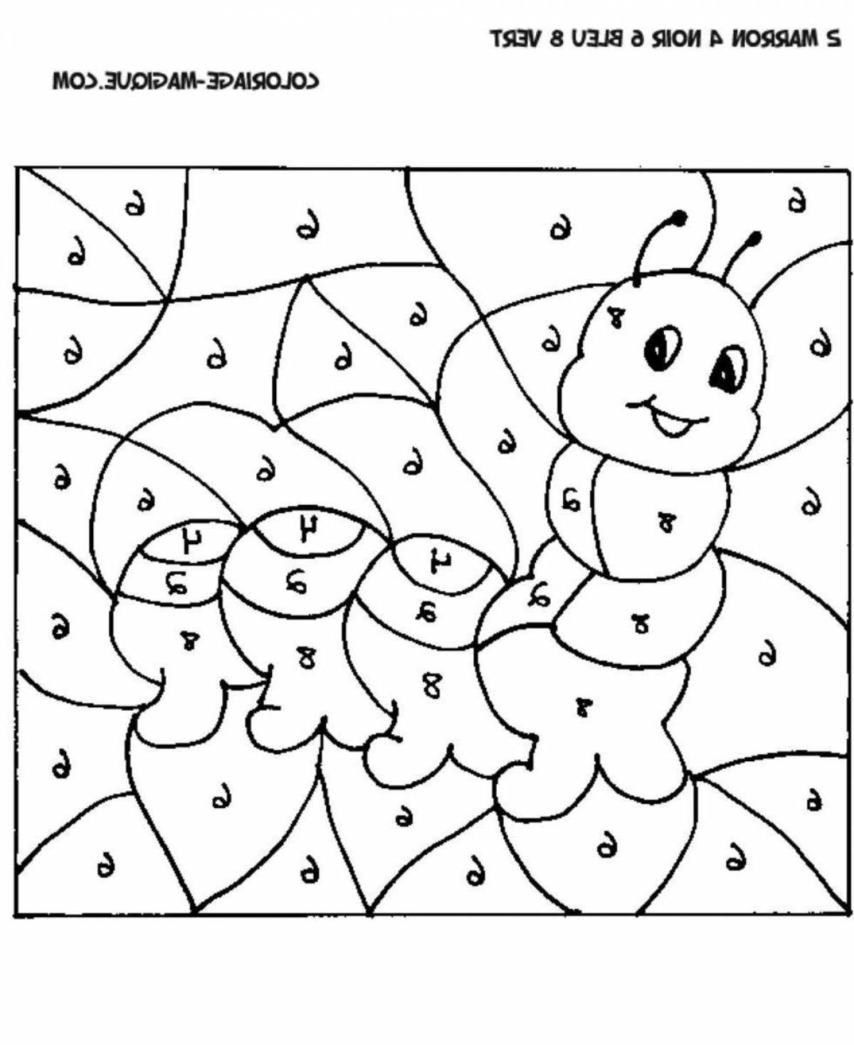 Color-creative coloring page digital for children 6-7 years old
