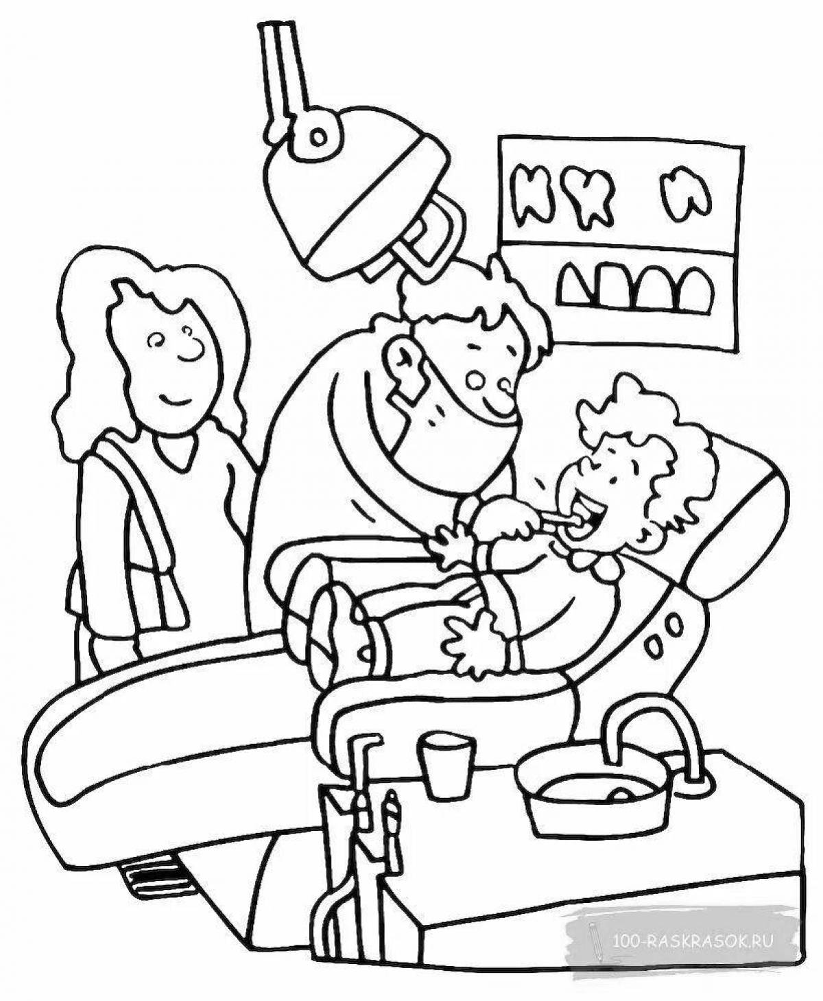 Colorful occupations coloring pages for 7-9 year olds