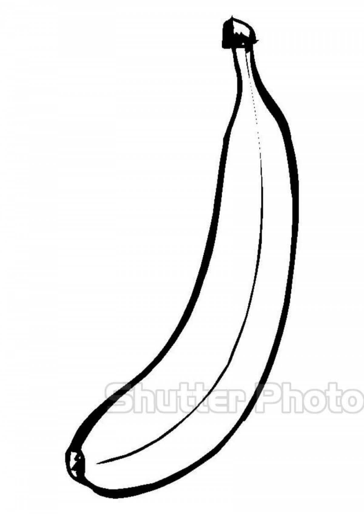 Креативная банановая раскраска для детей 5-6 лет