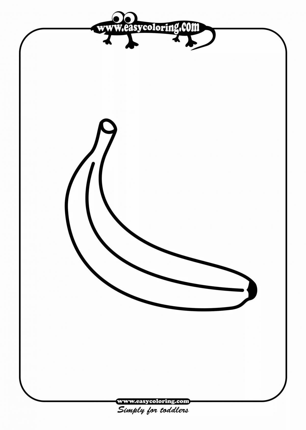Сказочная банановая раскраска для детей 5-6 лет