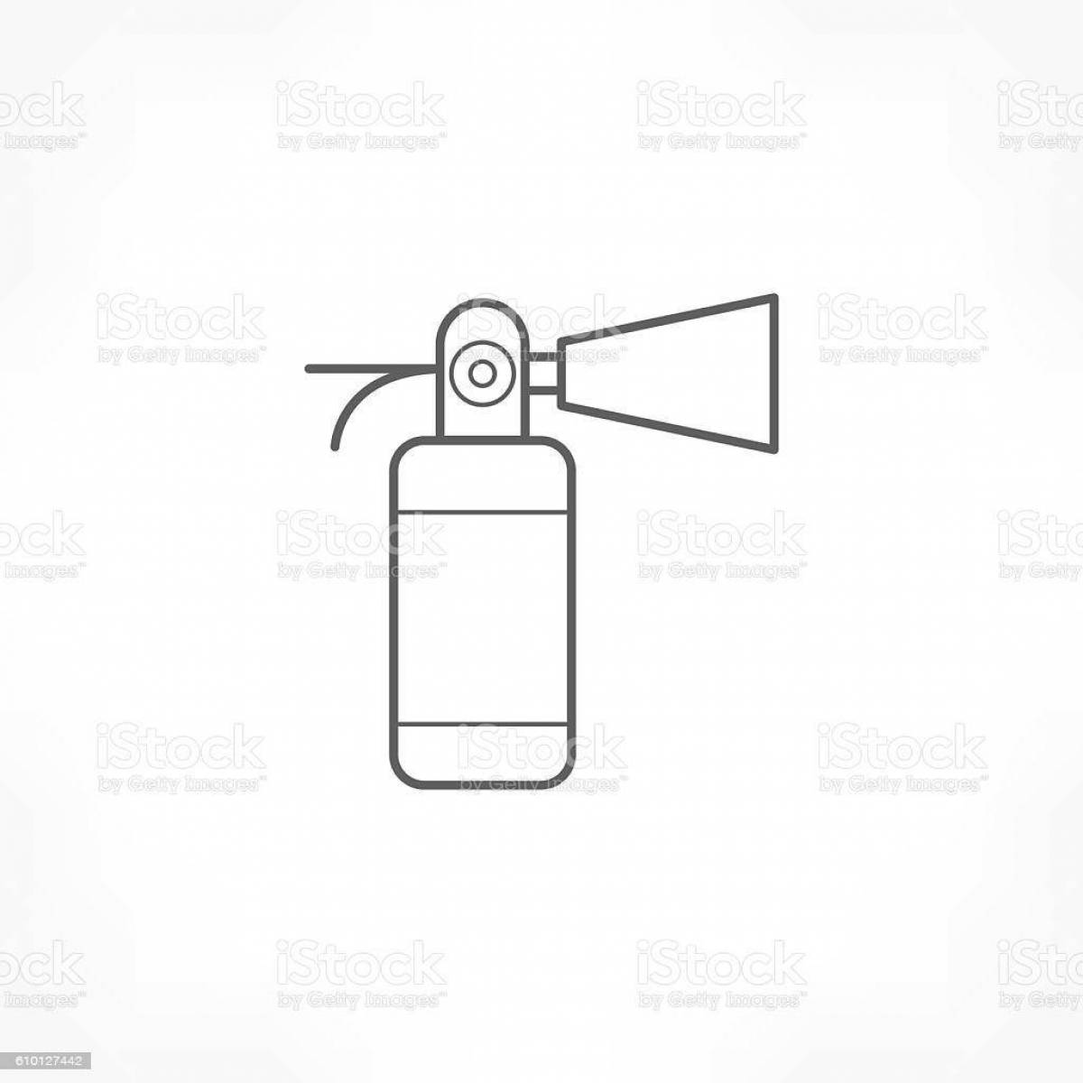 Pre-k live fire extinguisher coloring page