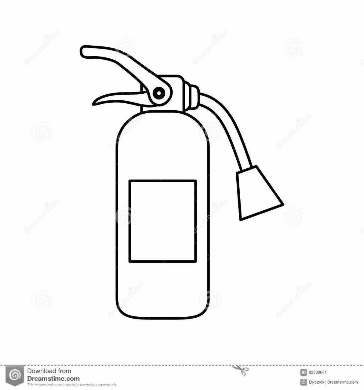 Coloring book fire extinguisher for preschoolers