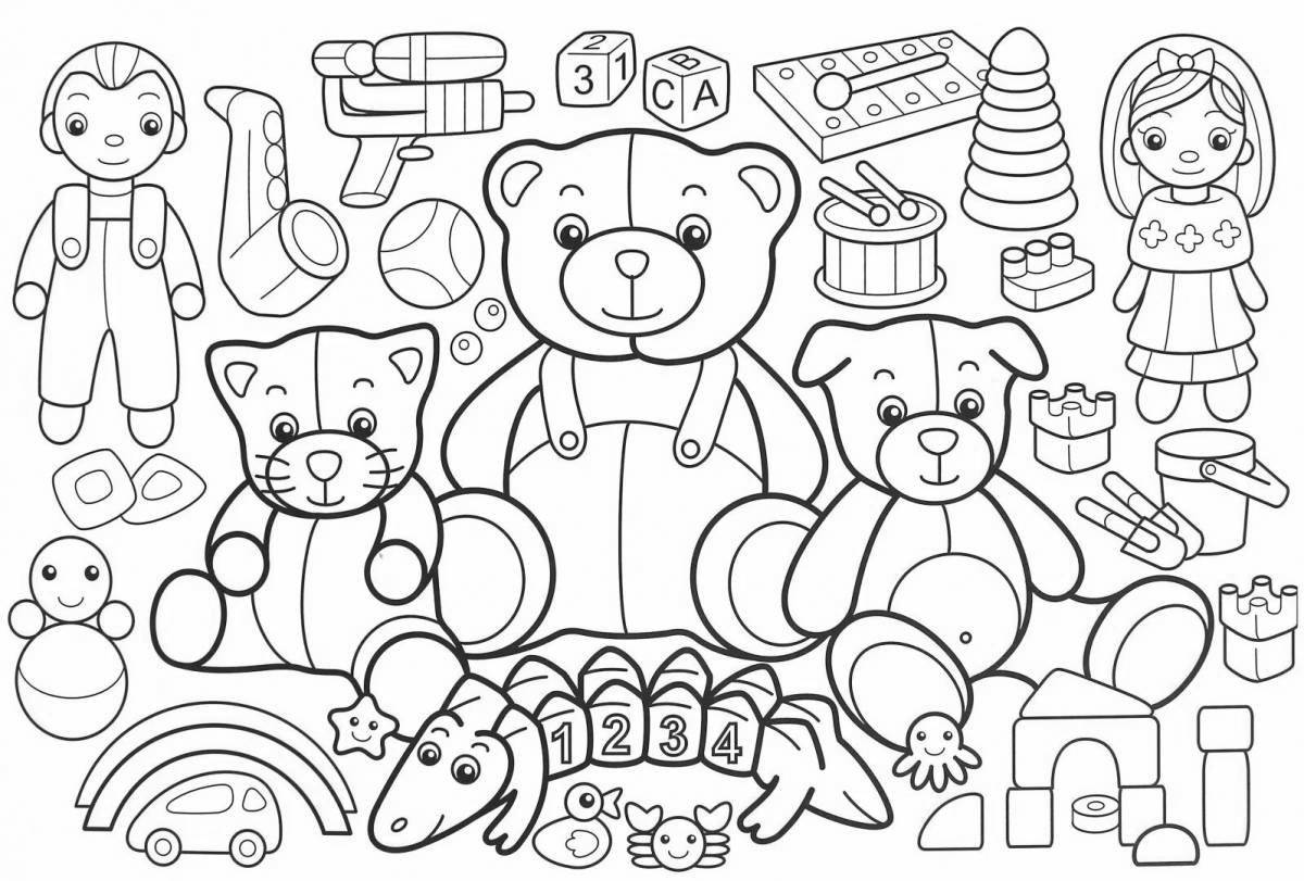 Adorable coloring book of my favorite kindergarten toy