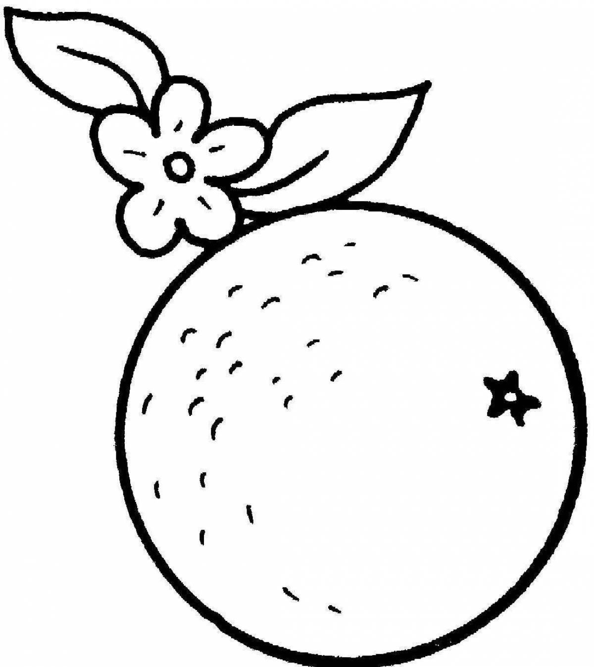 Очаровательная оранжевая раскраска для детей 5-6 лет