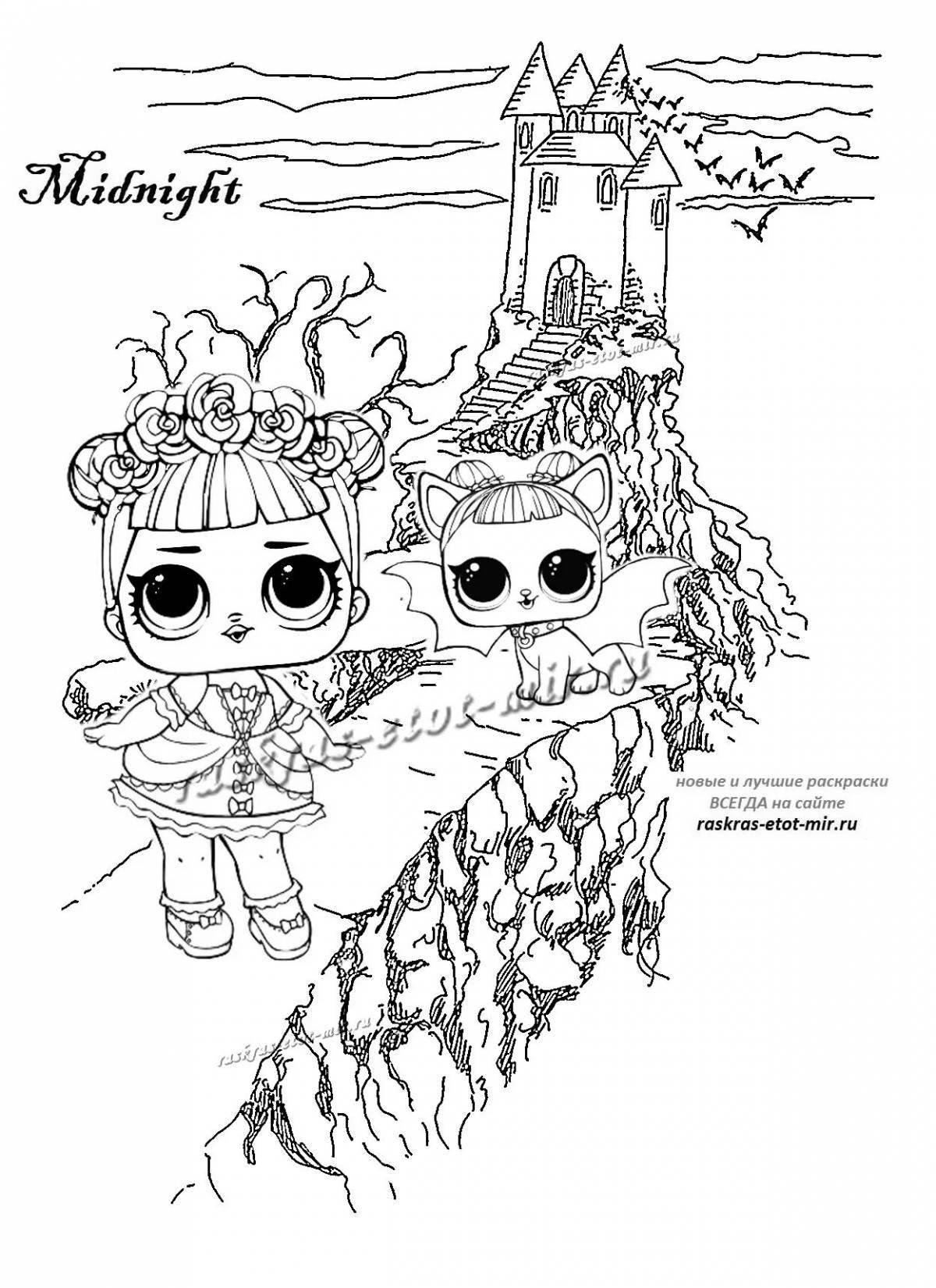 Gorgeous dollhouse lol coloring pages for girls