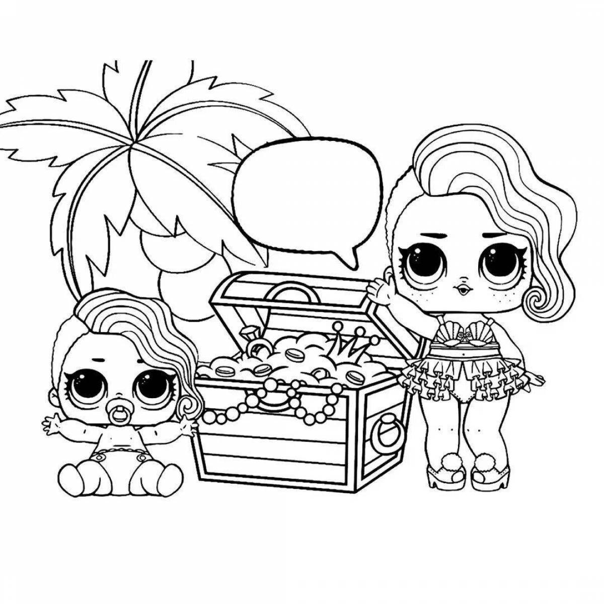 Violent dollhouse lol coloring pages for girls
