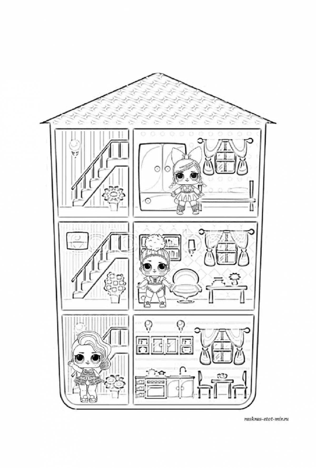 Coloring quirky dollhouse lol for girls