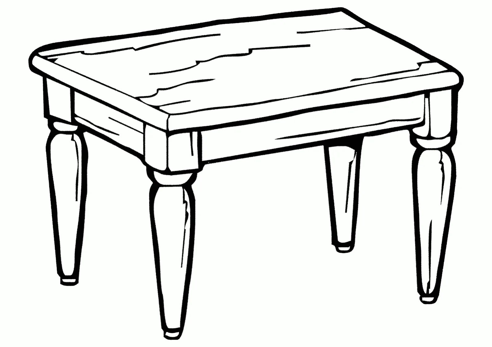шаблон стола для раскрашивания