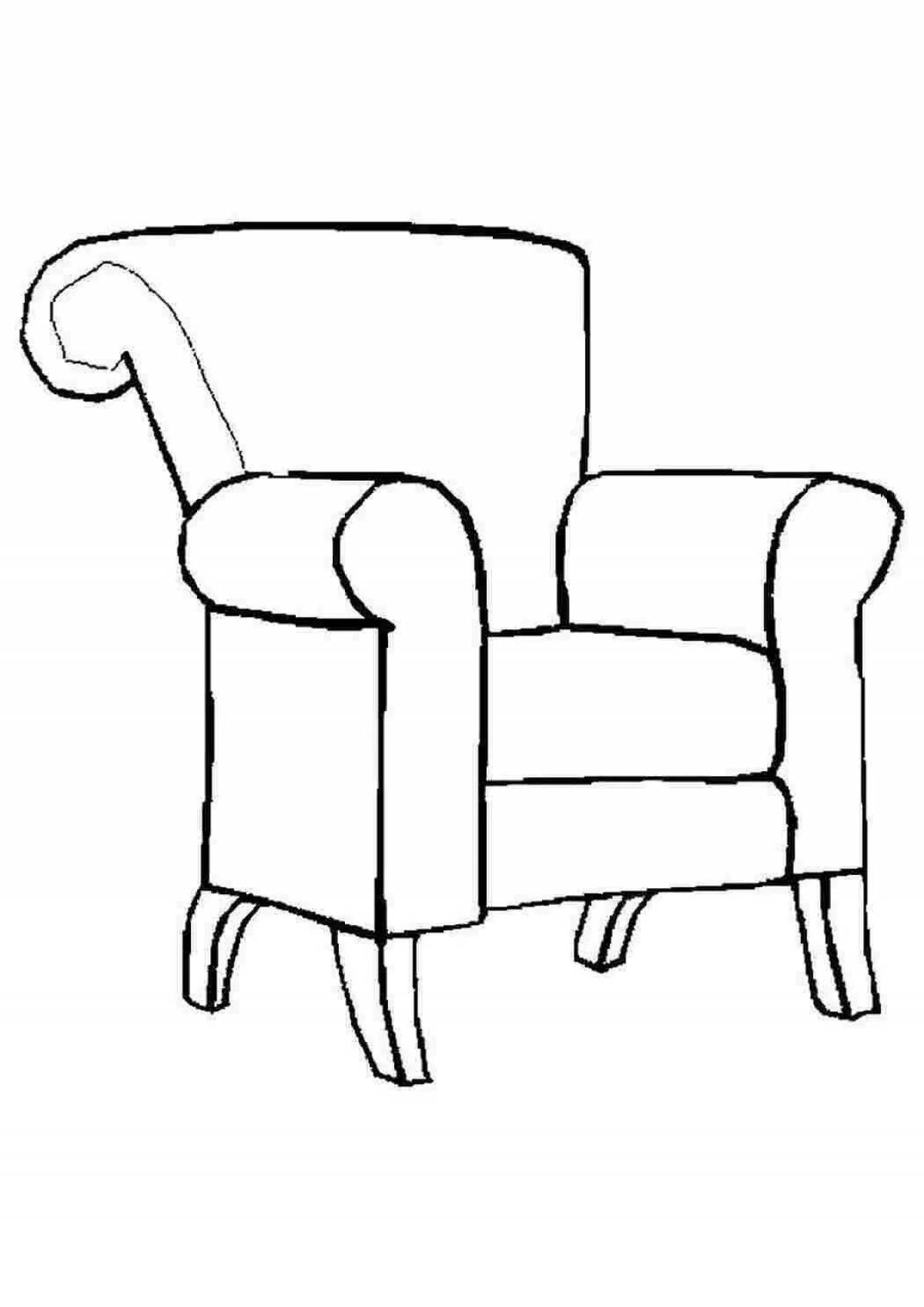 Увлекательная раскраска кресла для детей 4-5 лет