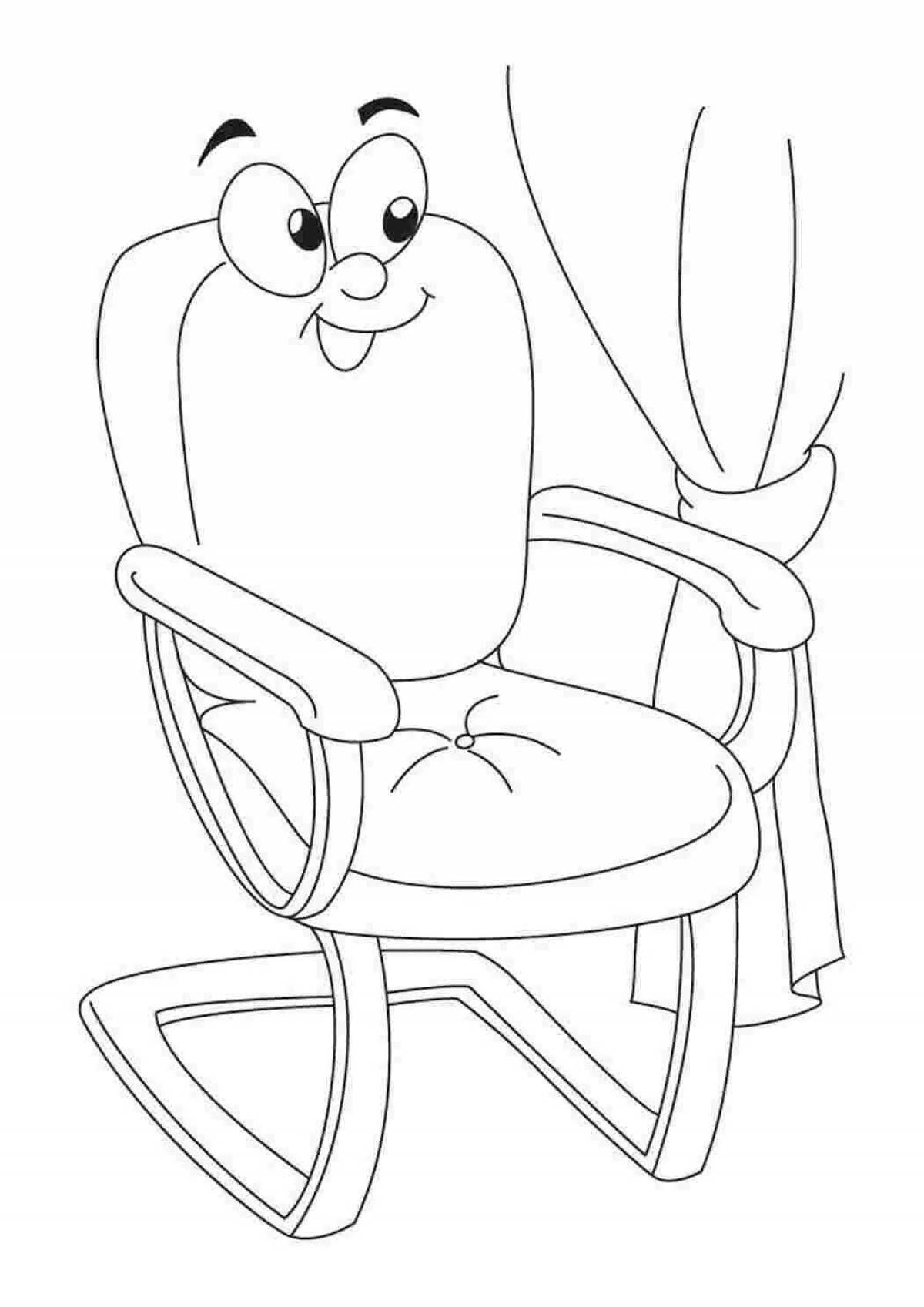 Удивительное кресло-раскраска для детей 4-5 лет