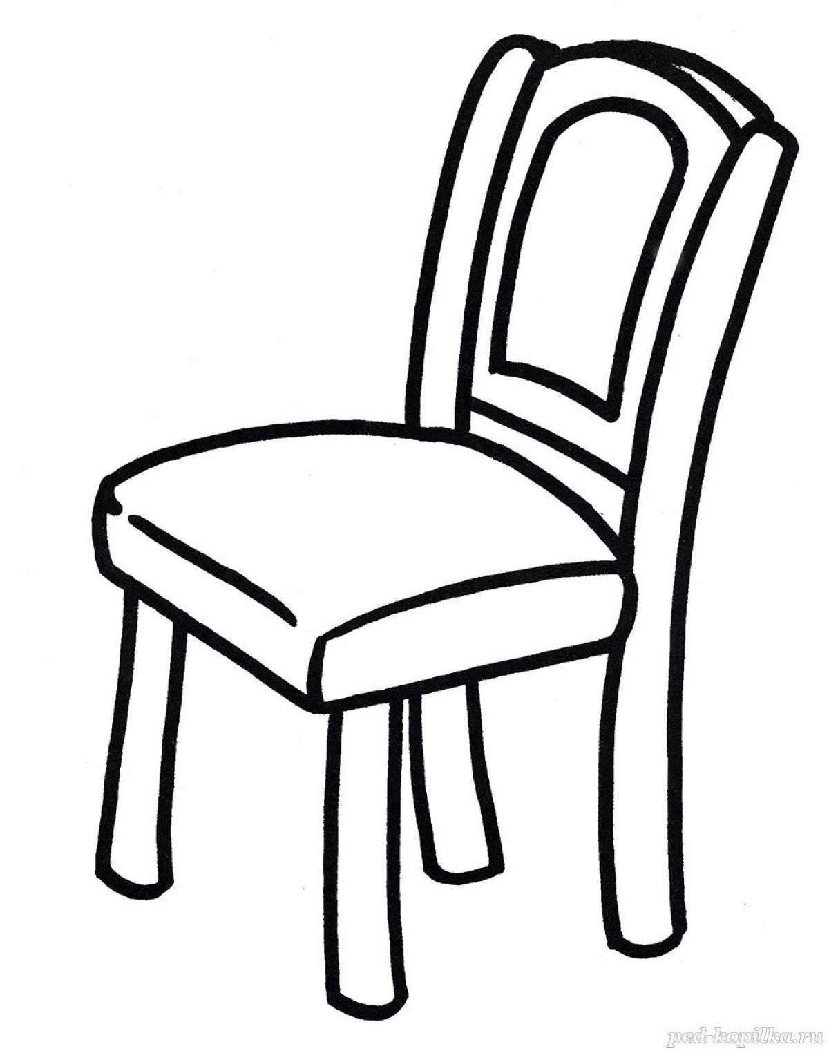 Раскраска милое кресло для детей 4-5 лет