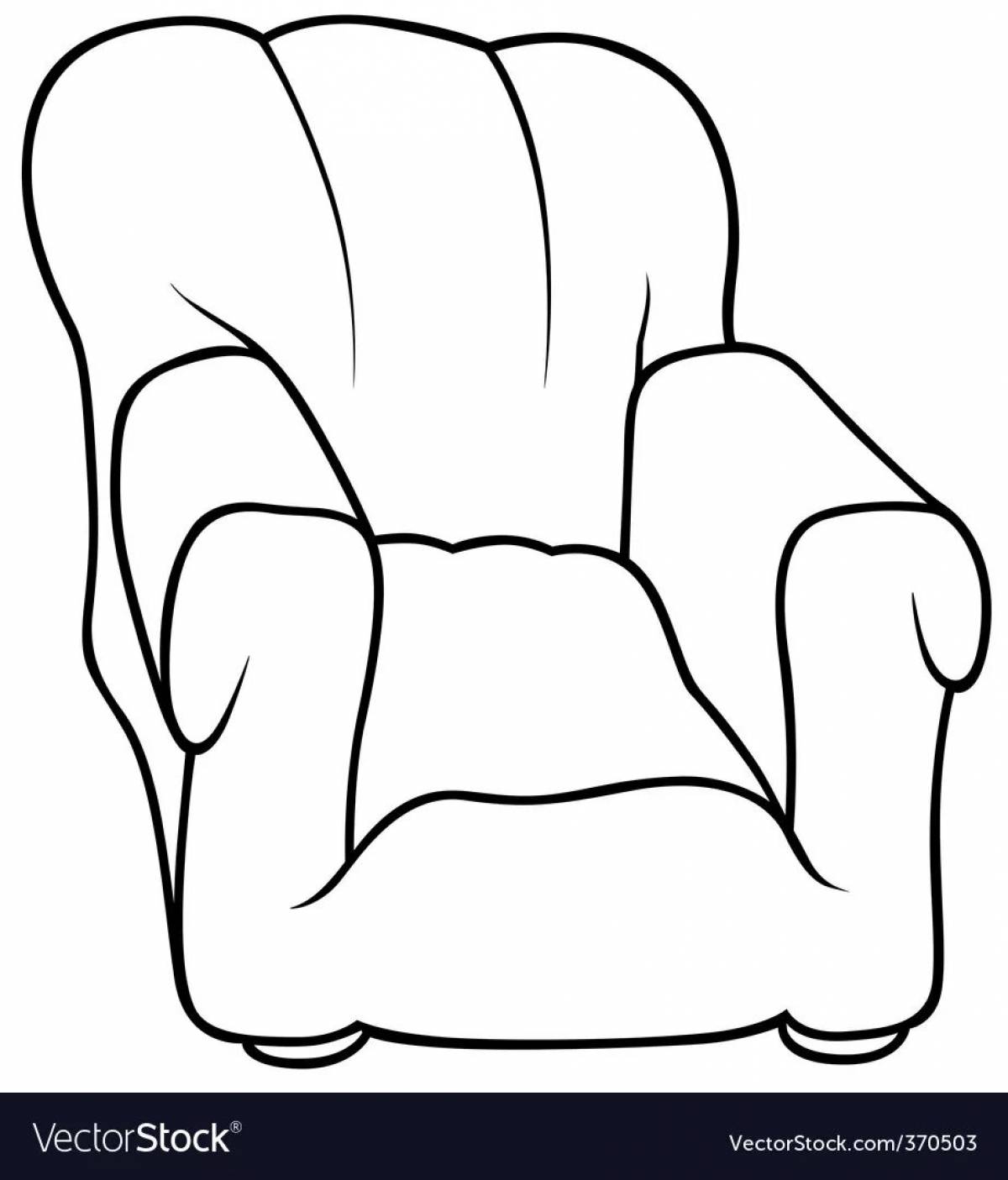 Раскраска энергичное кресло для детей 4-5 лет