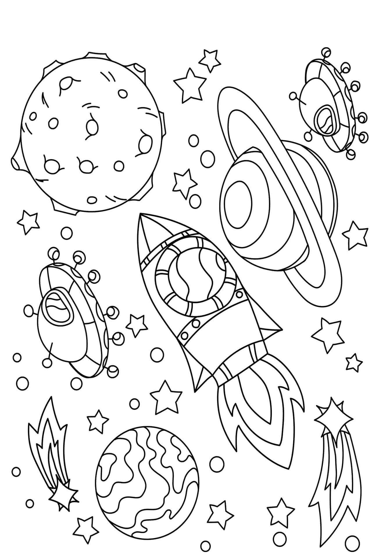 Incredible planets coloring book for 4-5 year olds