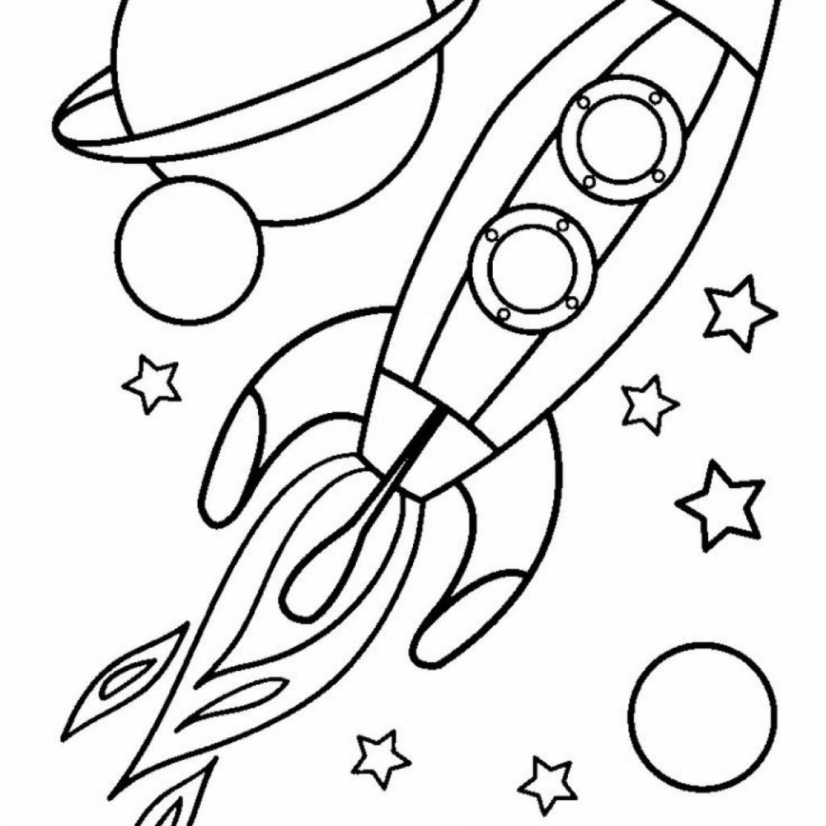 Incredible space exploration coloring book for 4-5 year olds