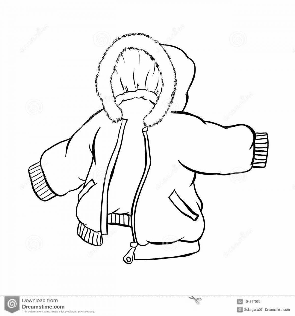 Восхитительная раскраска куртки для детей 3-4 лет