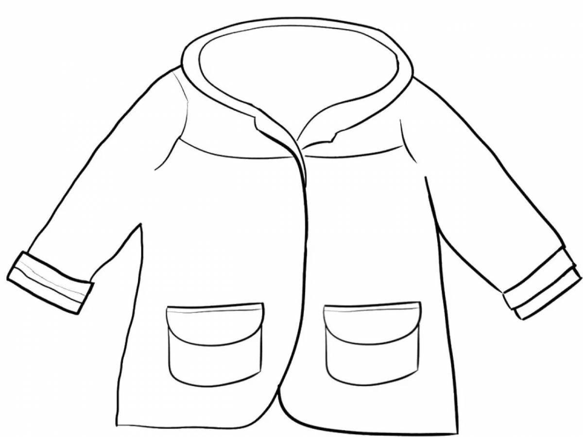 Очаровательная раскраска куртки для детей 3-4 лет