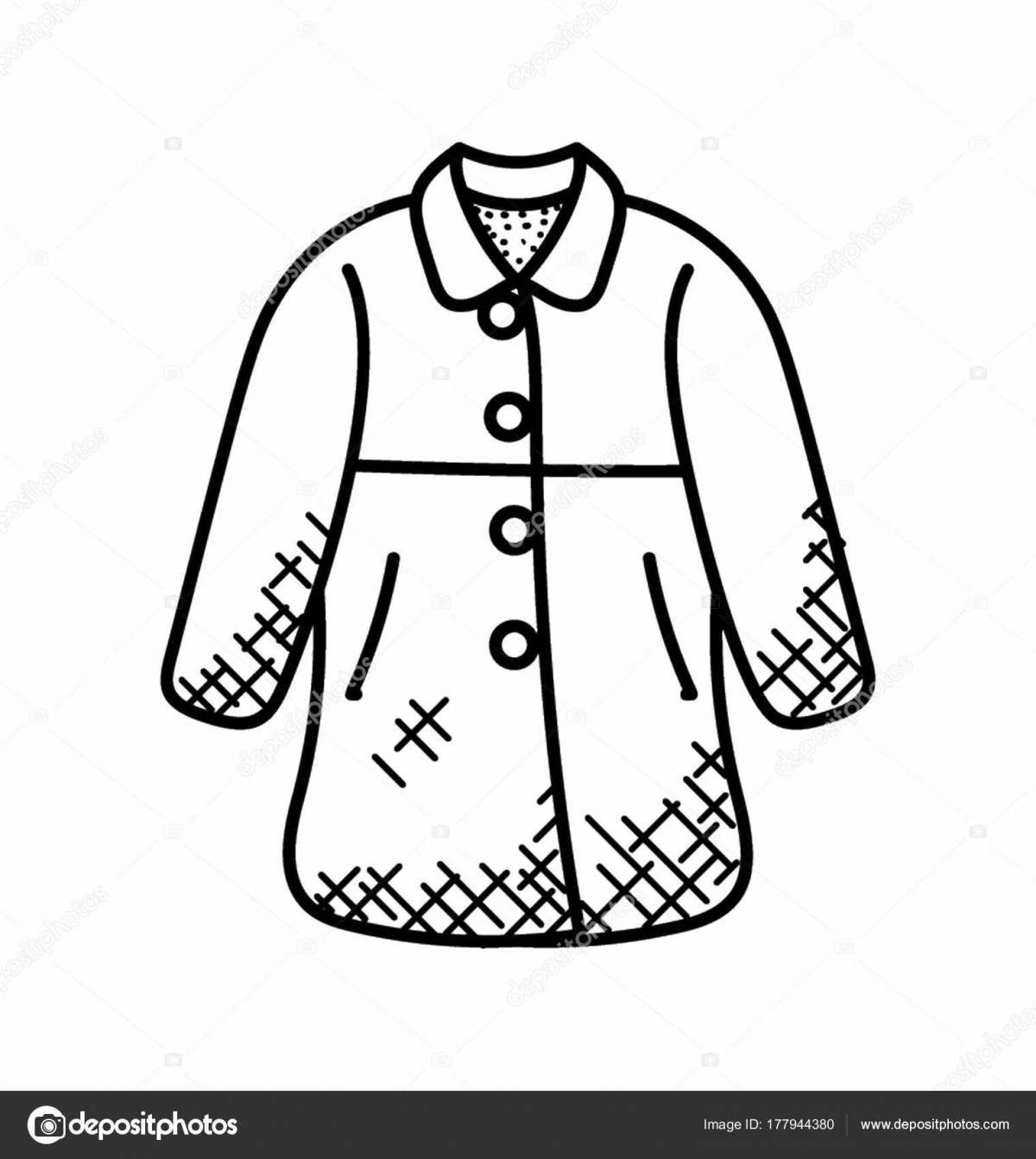Fashion coloring jacket for 3-4 year olds