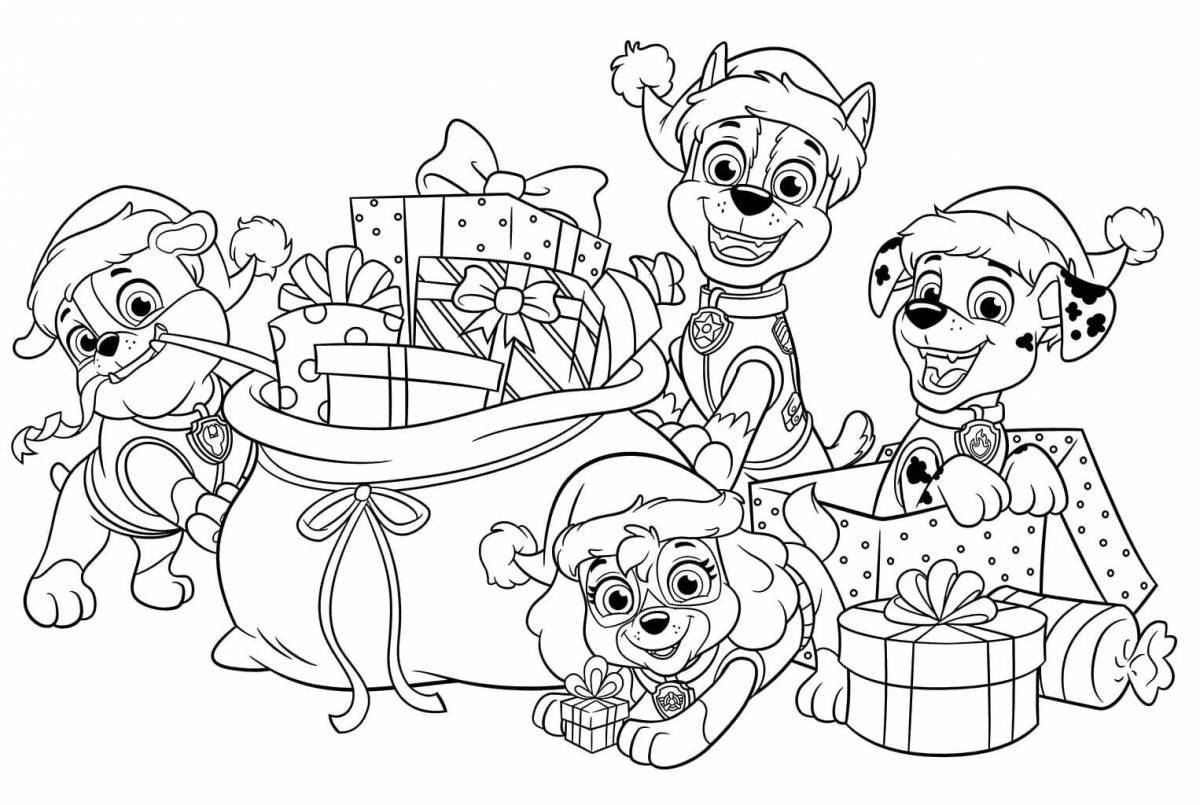Fun coloring page paw patrol for kids 3 4