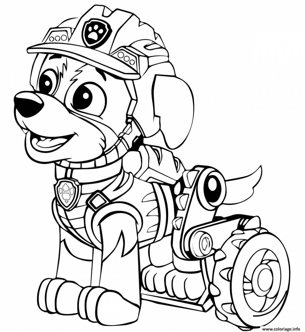 Забавная раскраска щенячий патруль для детей 3 4