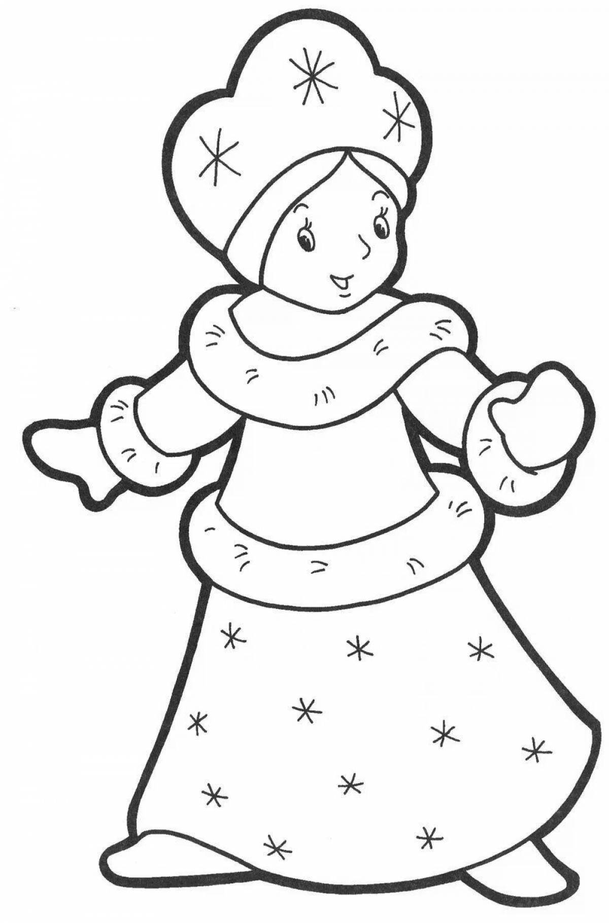 Snow Maiden glitter coloring book