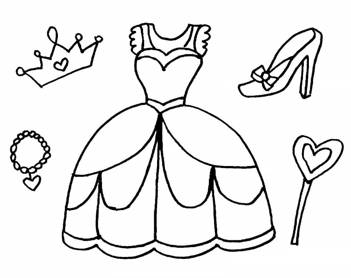 Cute dress coloring book for 5-6 year olds