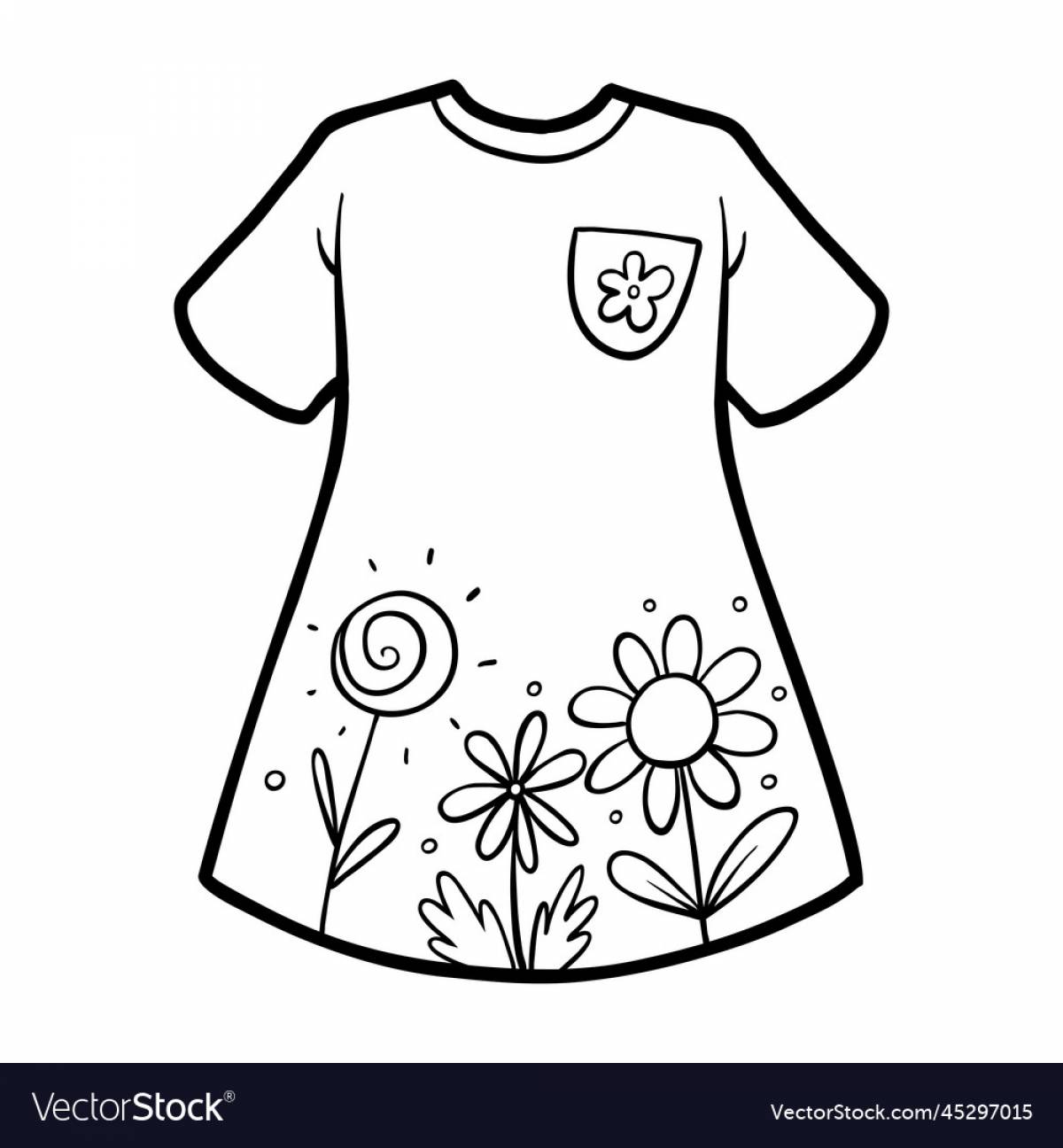 Attractive coloring dress for 5-6 year olds