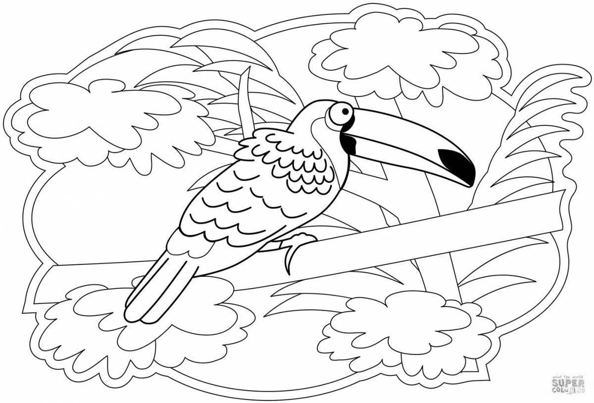 Amazing parrot coloring book for kids 6-7 years old