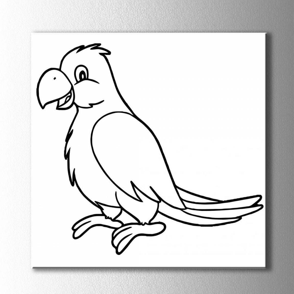 Exquisite parrot coloring book for 6-7 year olds
