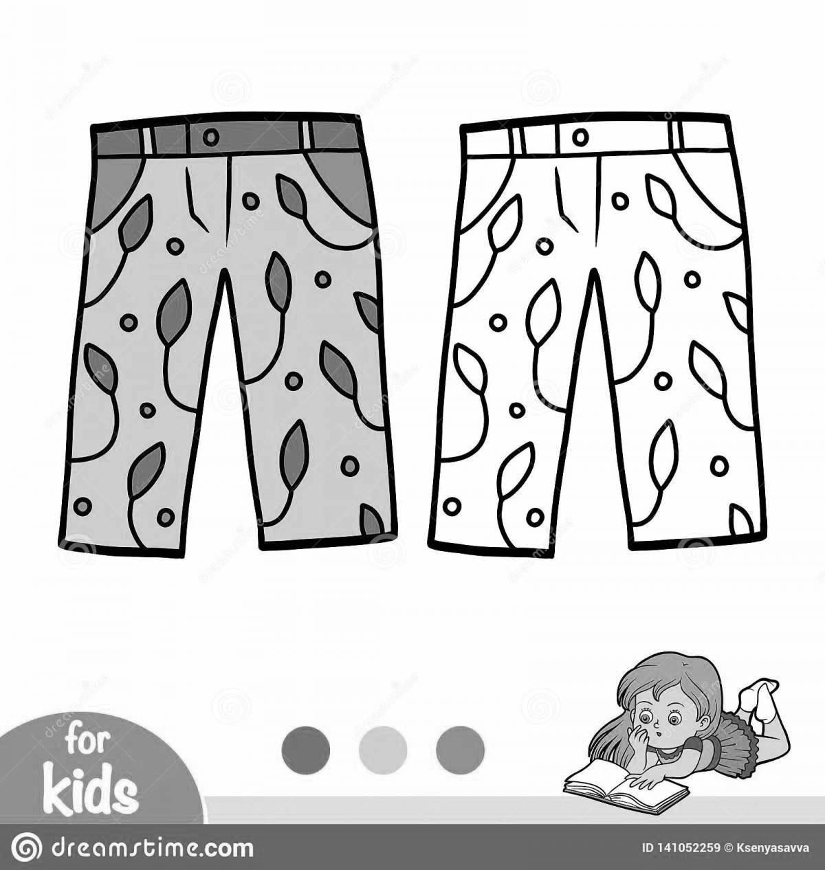 Glitter panties coloring book for 2-3 year olds