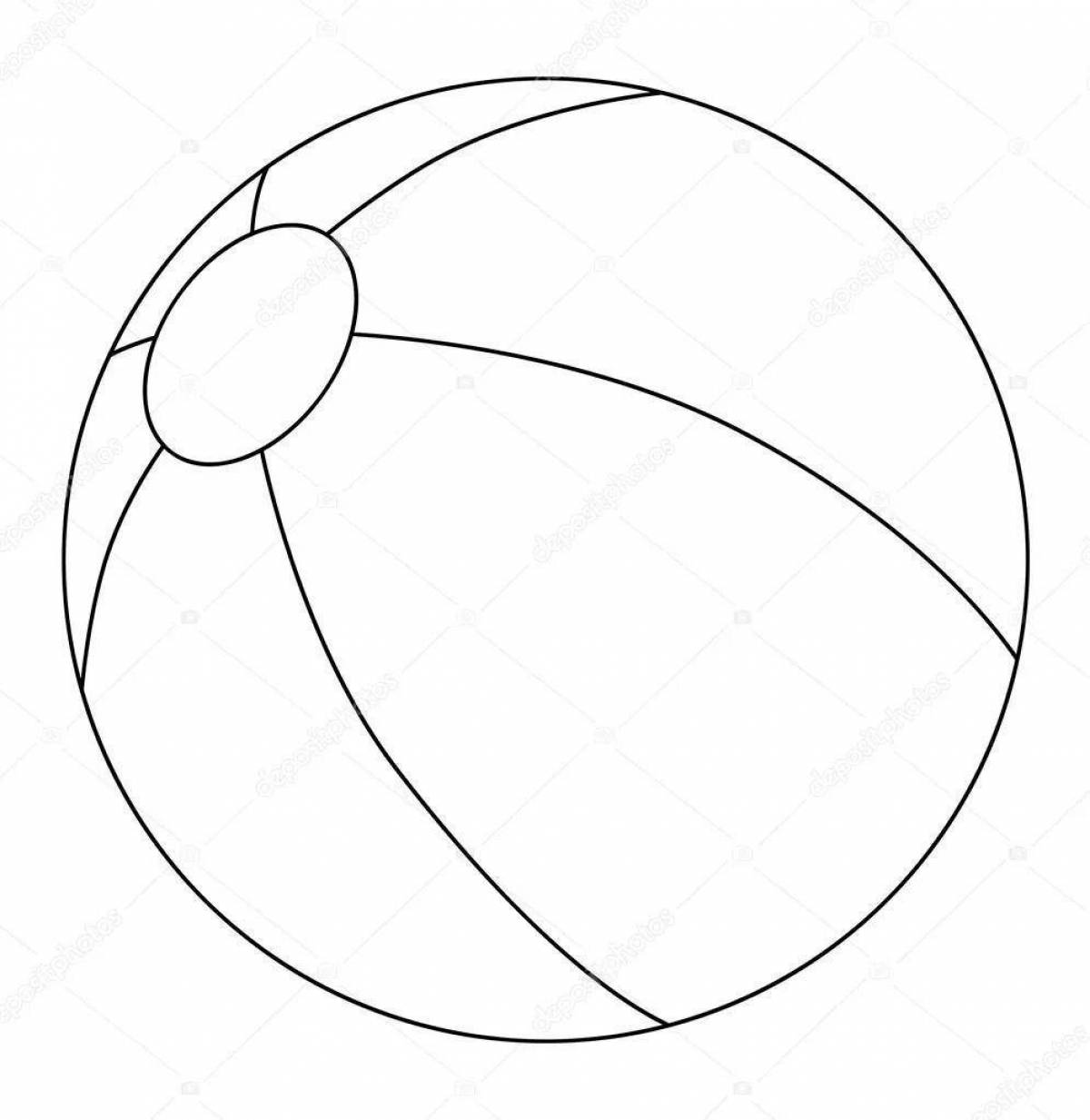 Coloring book funny ball for children 2-3 years old