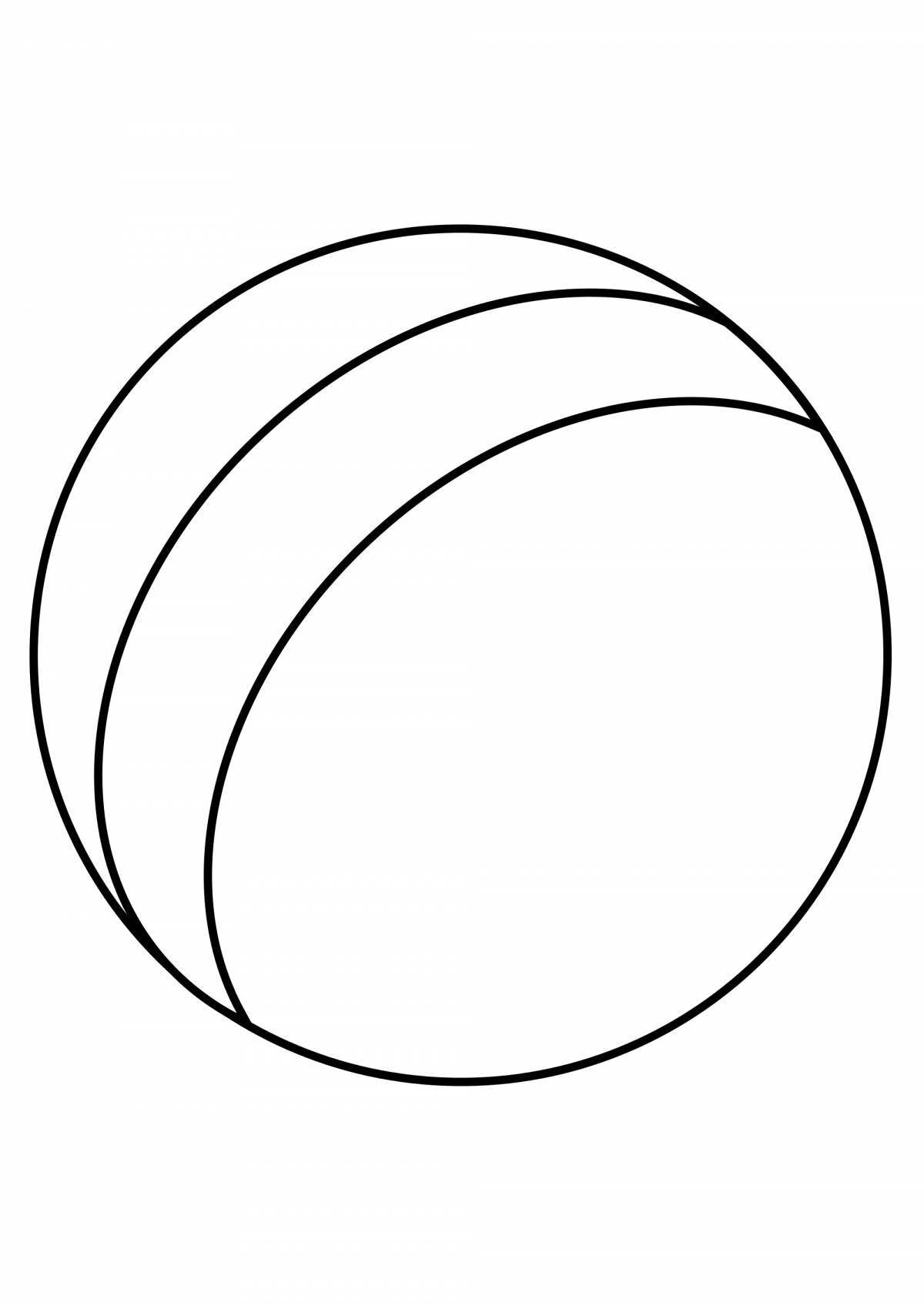 Fun ball coloring book for 2-3 year olds