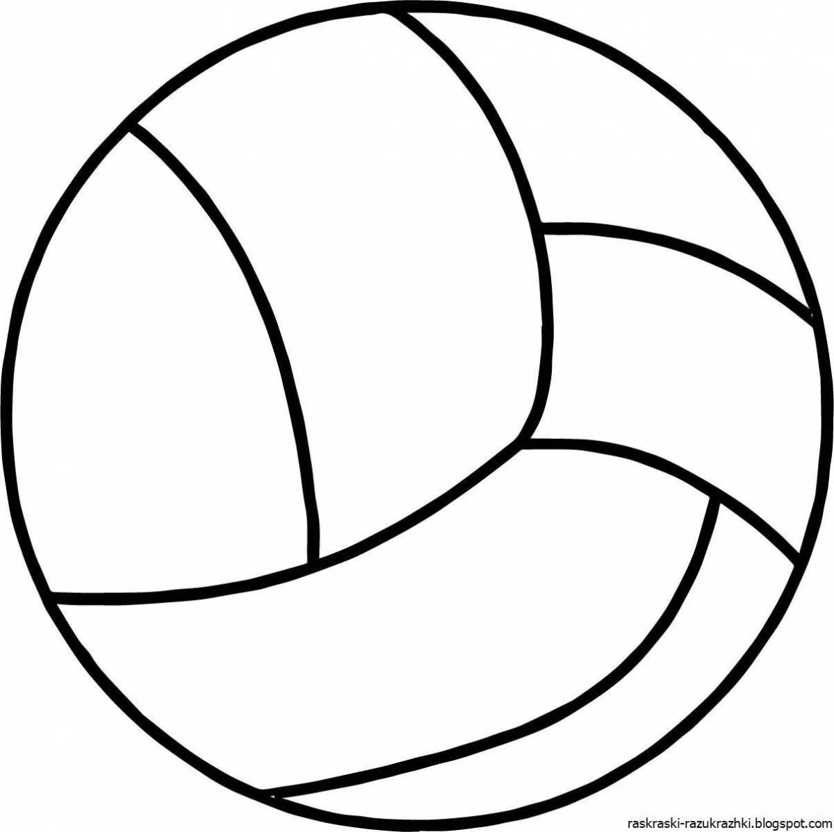 Playful coloring book with a ball for children 2-3 years old