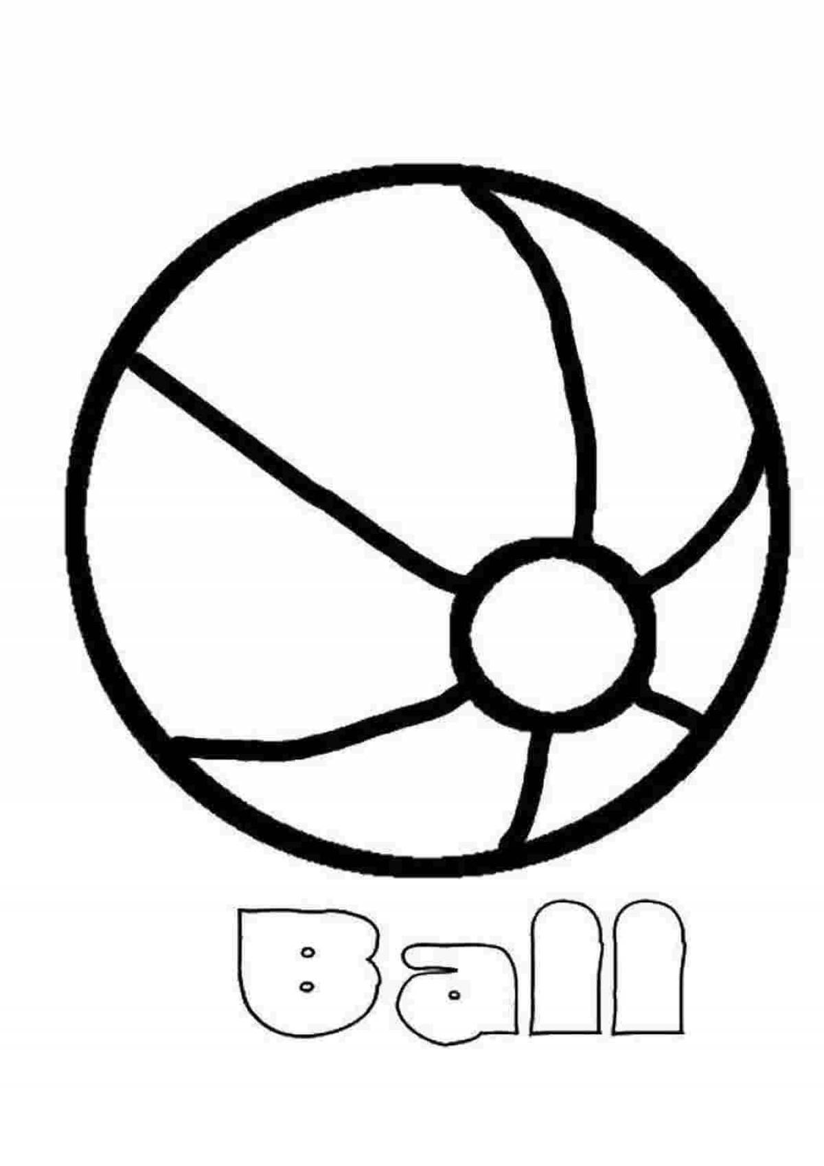 Multi-colored coloring ball for children 2-3 years old