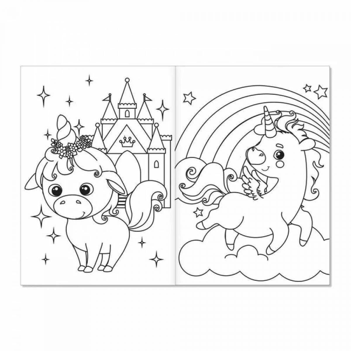 Color-crazy coloring page double for children 4-5 years old