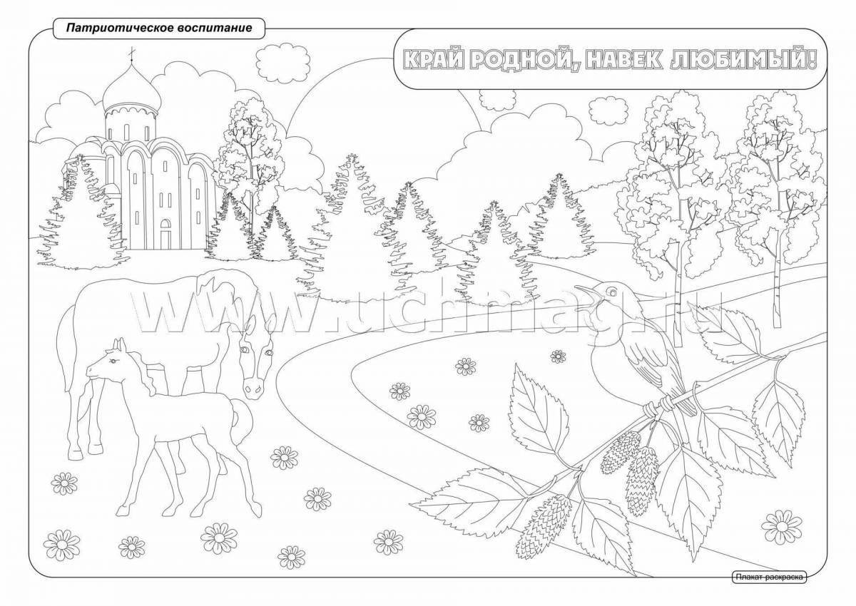 Coloring pages with Russian characters for preschoolers