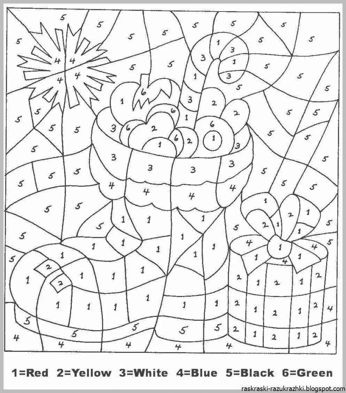 Joyful coloring by numbers for girls 8 years old