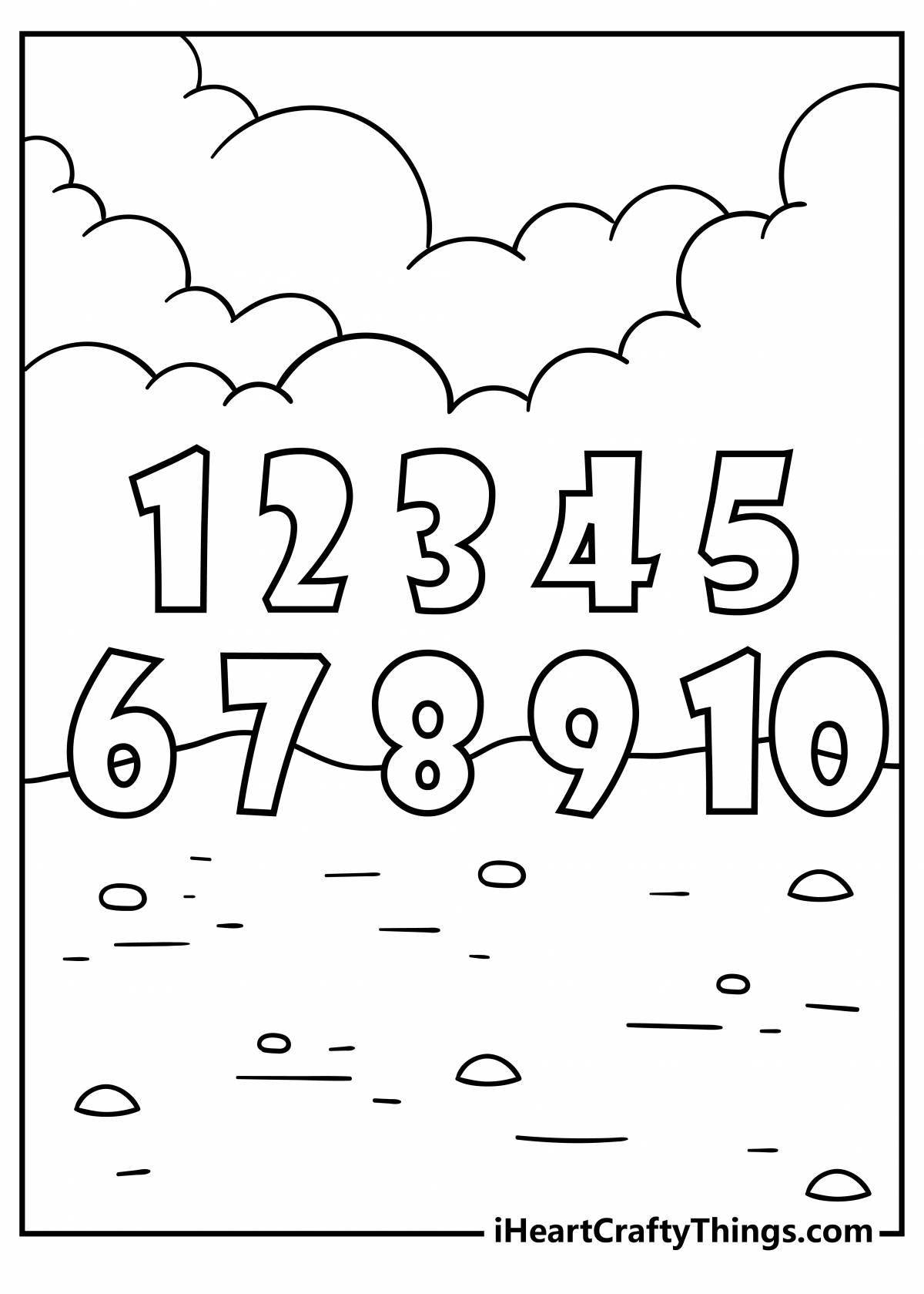 Увлекательная раскраска чисел для детей