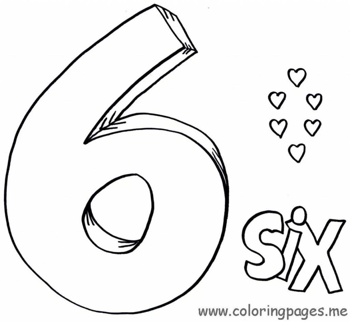 A fun coloring book with numbers in English for kids