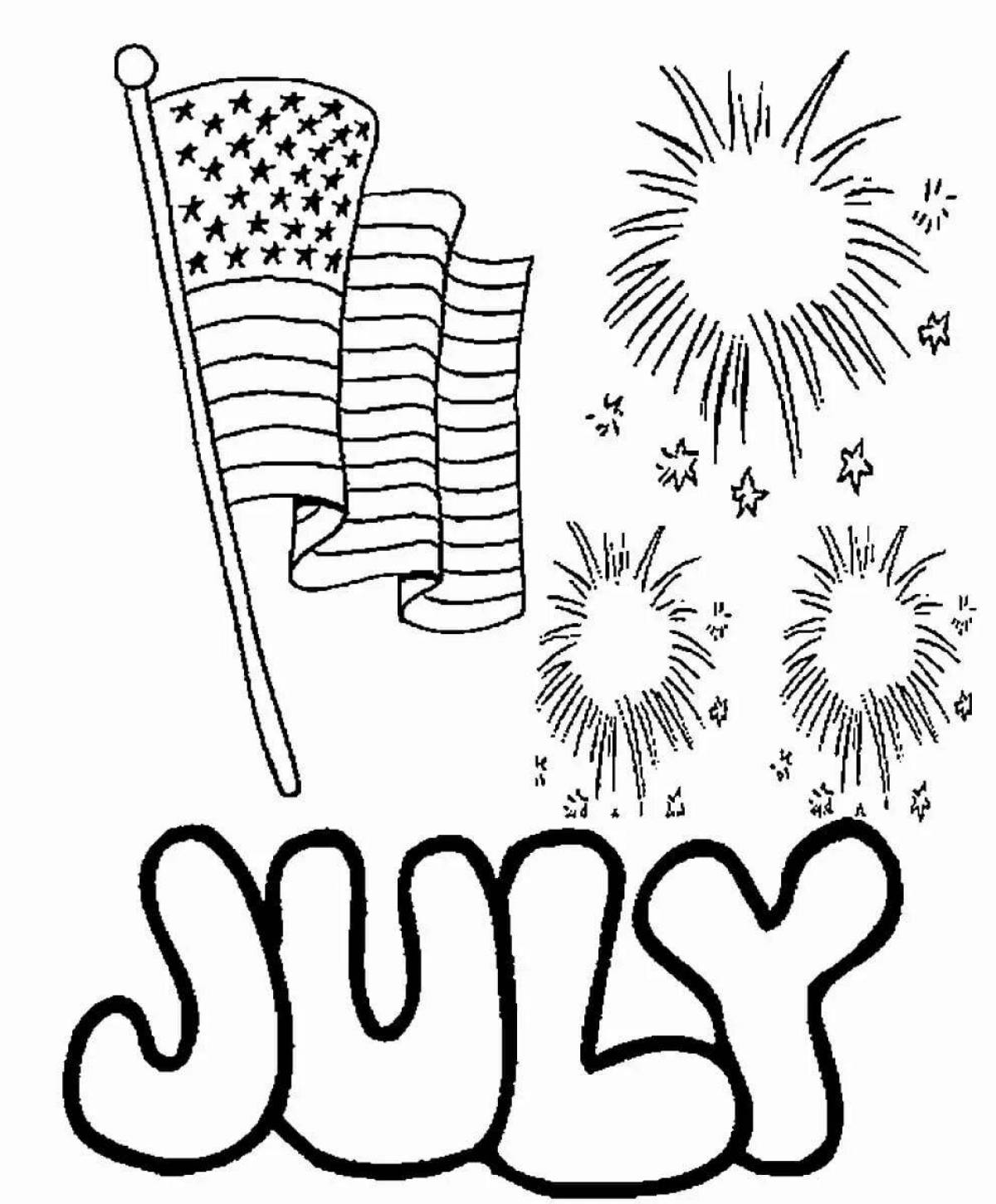 Color-fantastic salute coloring page for children 3-4 years old