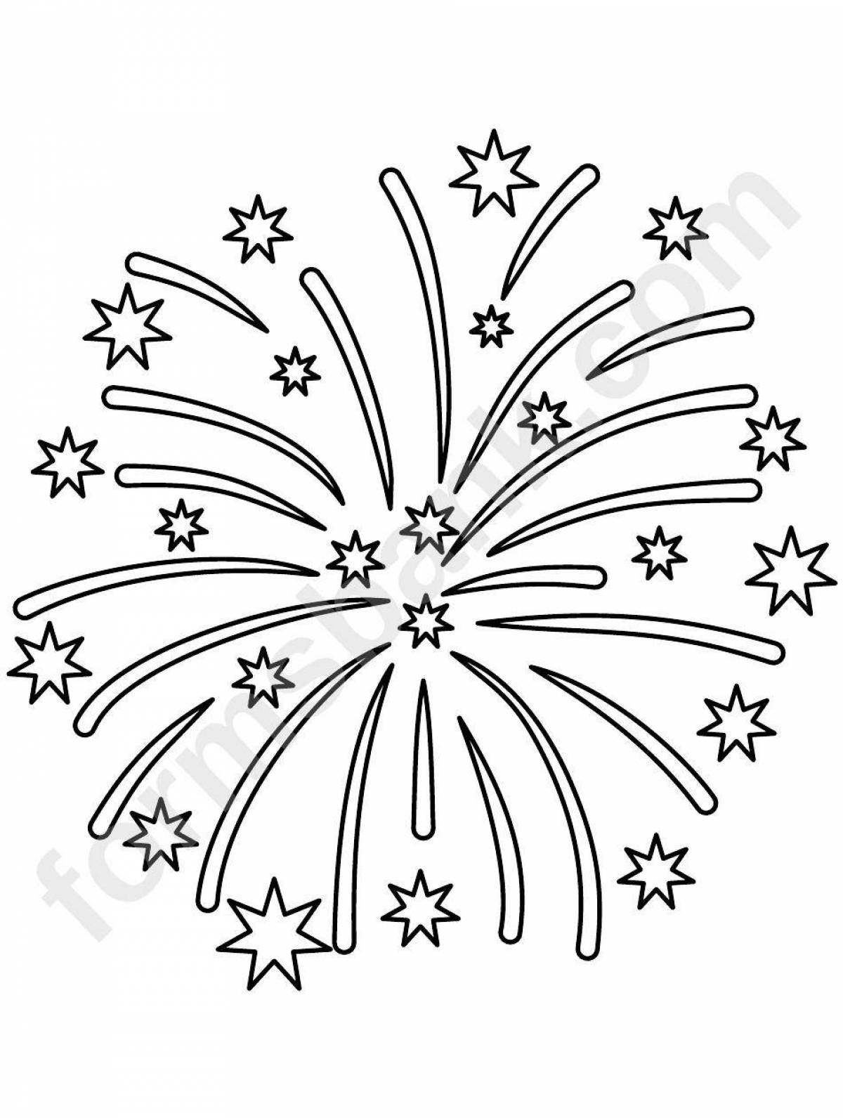 Color-gorgious salute coloring page for children 3-4 years old